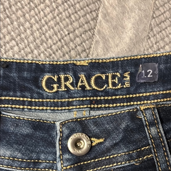 Girls Grace bell bottom Blue Denim - Picture 4 of 5